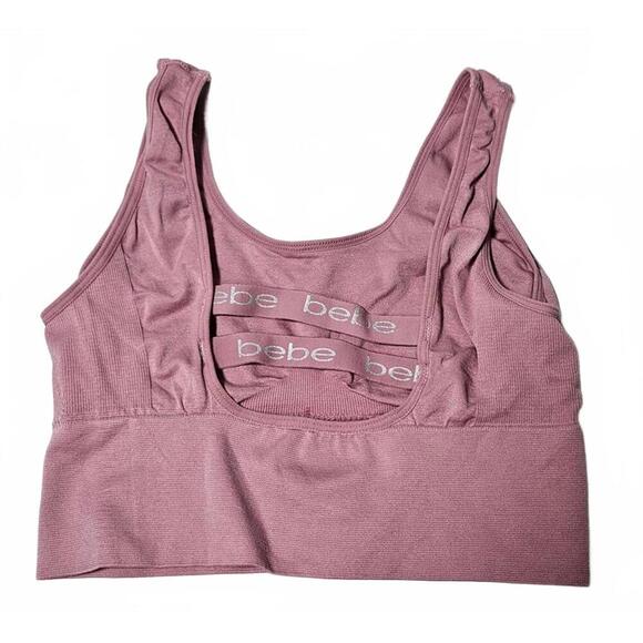 Bebe Women's Comfortable Sports Bra Dusty Rose Size 1X - Picture 4 of 8